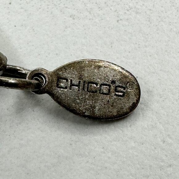 Chico's Double Strand Mixed Metal Station Statement Necklace ✨ - Picture 4 of 10